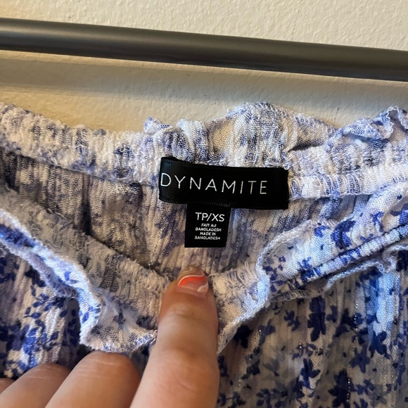 Dynamite Off-Shoulder Long Sleeve Floral Shirt - Picture 2 of 5